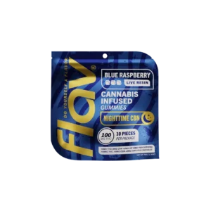 Flav Nighttime Gummies – Blue Raspberry 100mg