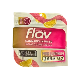 Flav Pink Lemonade Belts (1000mg THC Sour Belts)