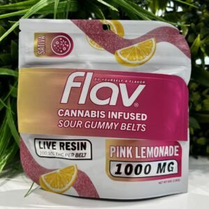 Flav Pink Lemonade Belts (1000mg THC Sour Belts)