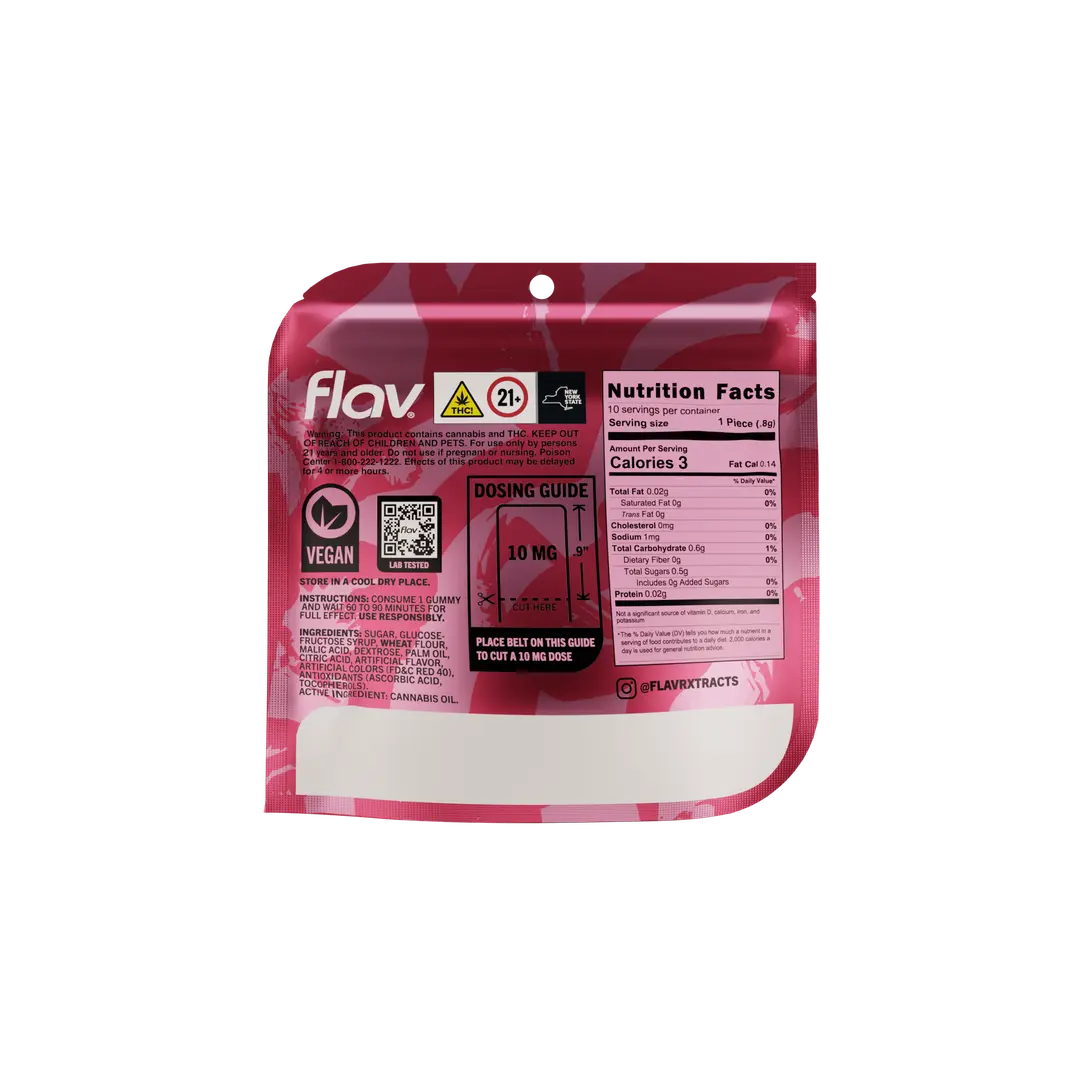 Flav Edibles Rainbow Belts (100mg THC) Flav Edibles Rainbow Belts (100mg THC)