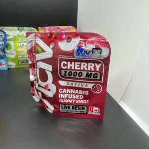 Flav Edibles Cherry Rings 1000mg (THC Gummies)
