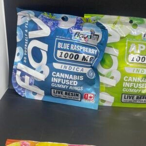Flav Edibles Cherry Rings 1000mg (THC Gummies)