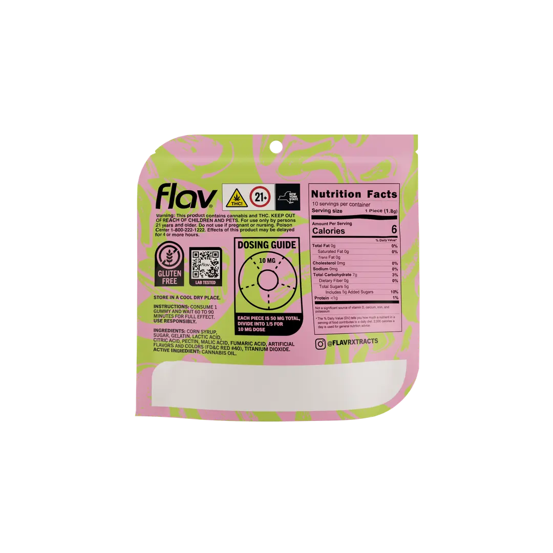 Flav Nighttime Watermelon Rings 100mg Flav Nighttime Watermelon Rings 100mg