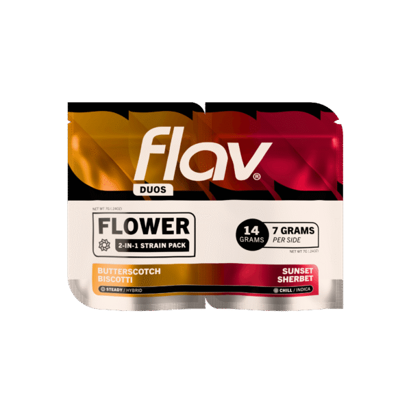 Flav Duos Butterscotch Biscotti & Sunset Cannabis Strains