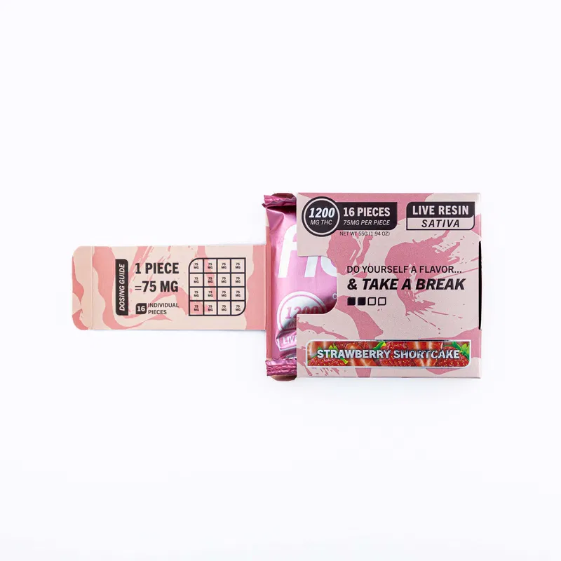 FLAV Strawberry Shortcake Chocolate – Live Resin Artisan White 1200mg FLAV Strawberry Shortcake Chocolate – Live Resin Artisan White 1200mg