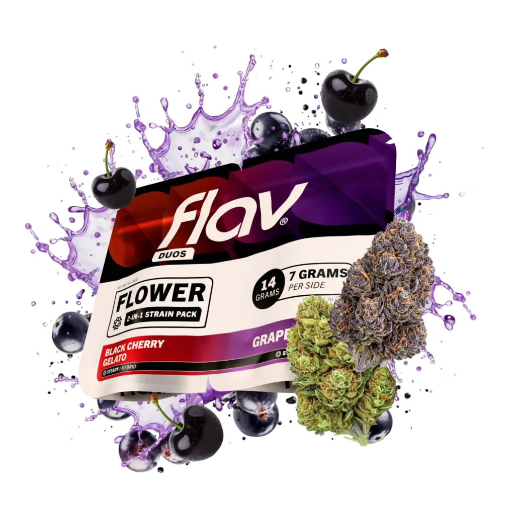 Flav Duos Black Cherry Gelato & Grape Soda Cannabis Strains Flav Duos Black Cherry Gelato & Grape Soda Cannabis Strains