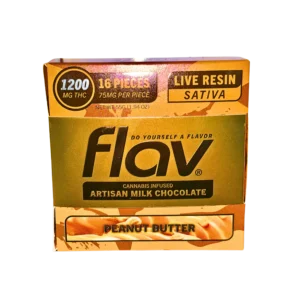 FLAV Peanut Butter Chocolate Bar – Live Resin Artisan Milk 1200mg