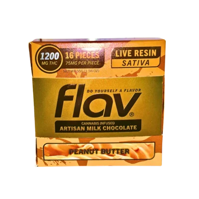 FLAV Peanut Butter Chocolate Bar – Live Resin Artisan Milk 1200mg
