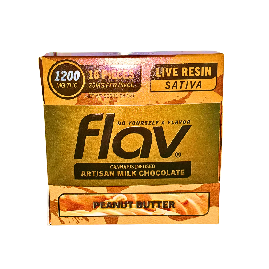 FLAV Peanut Butter Chocolate Bar – Live Resin Artisan Milk 1200mg FLAV Peanut Butter Chocolate Bar – Live Resin Artisan Milk 1200mg