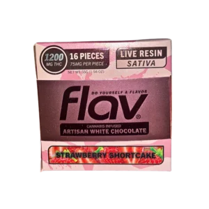 FLAV Strawberry Shortcake Chocolate – Live Resin Artisan White 1200mg
