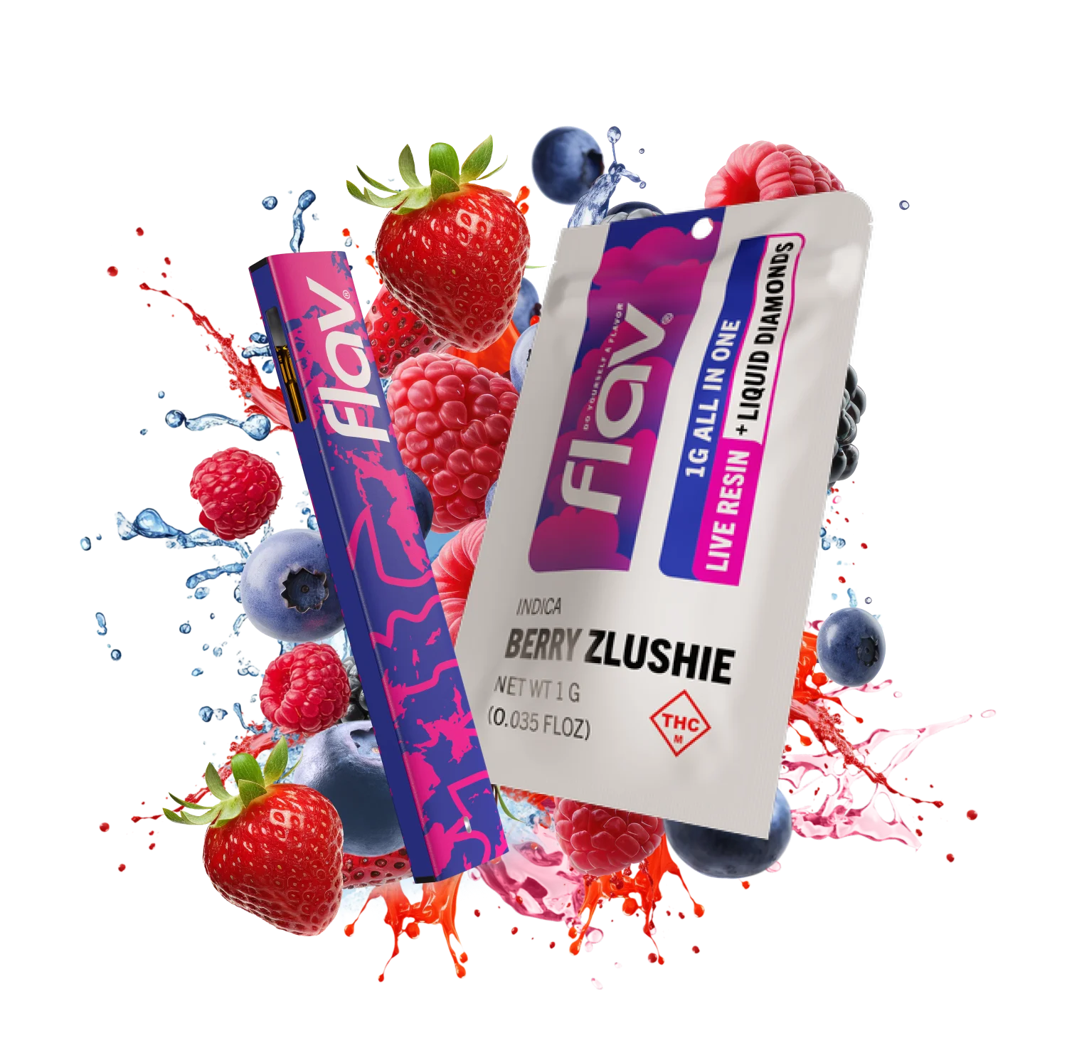 Flav Disposable Berry Zlushie 1G Live Resin Flav Disposable Berry Zlushie 1G Live Resin