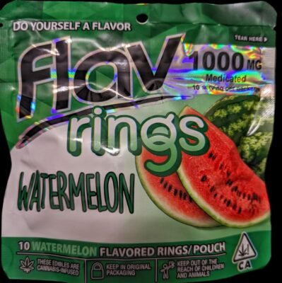 Flav Rings 1000mg Watermelon THC Gummy