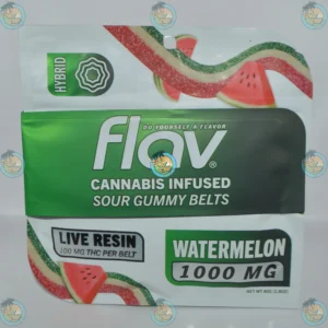 Flav Sour Belt Watermelon 1000mg THC Live Resin Gummy