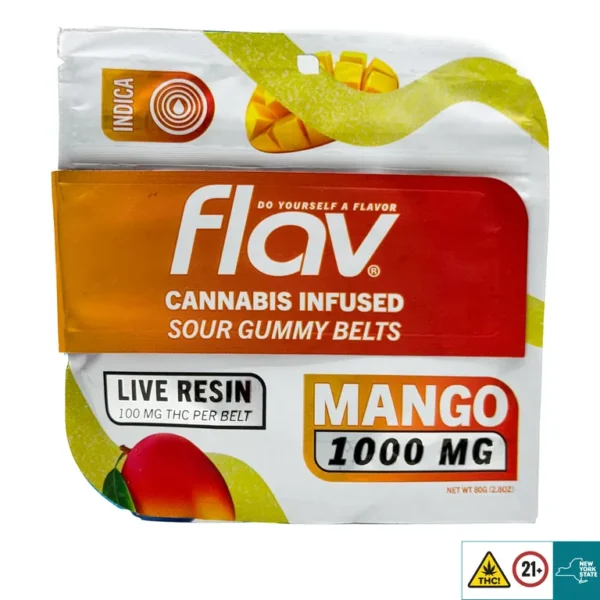 Flav Sour Belt Mango Gummy 1000mg THC