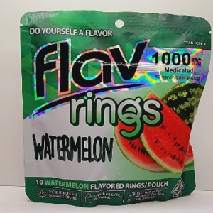 Flav Rings 1000mg Watermelon THC Gummy